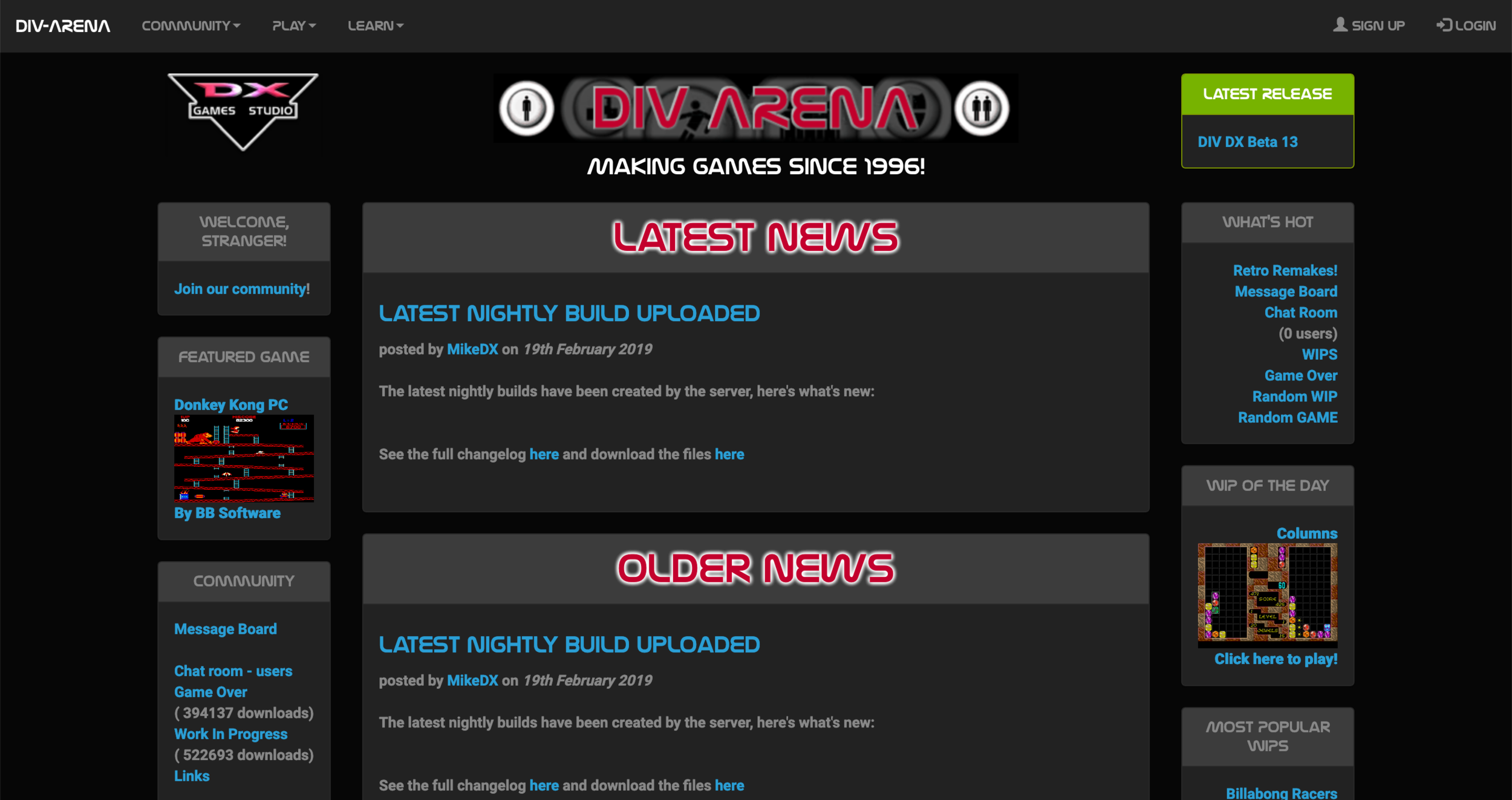 MikeDX restarted div-arena.co.uk again in 2016